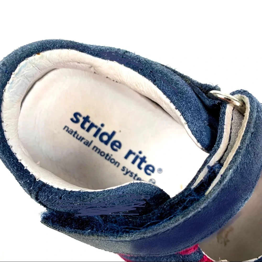 Stride Rite Baby Sporty 3431574 Navy/Red Suede Soft Walker Size 5W